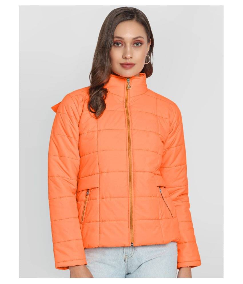     			The Dry State Polyester Orange Puffer Single