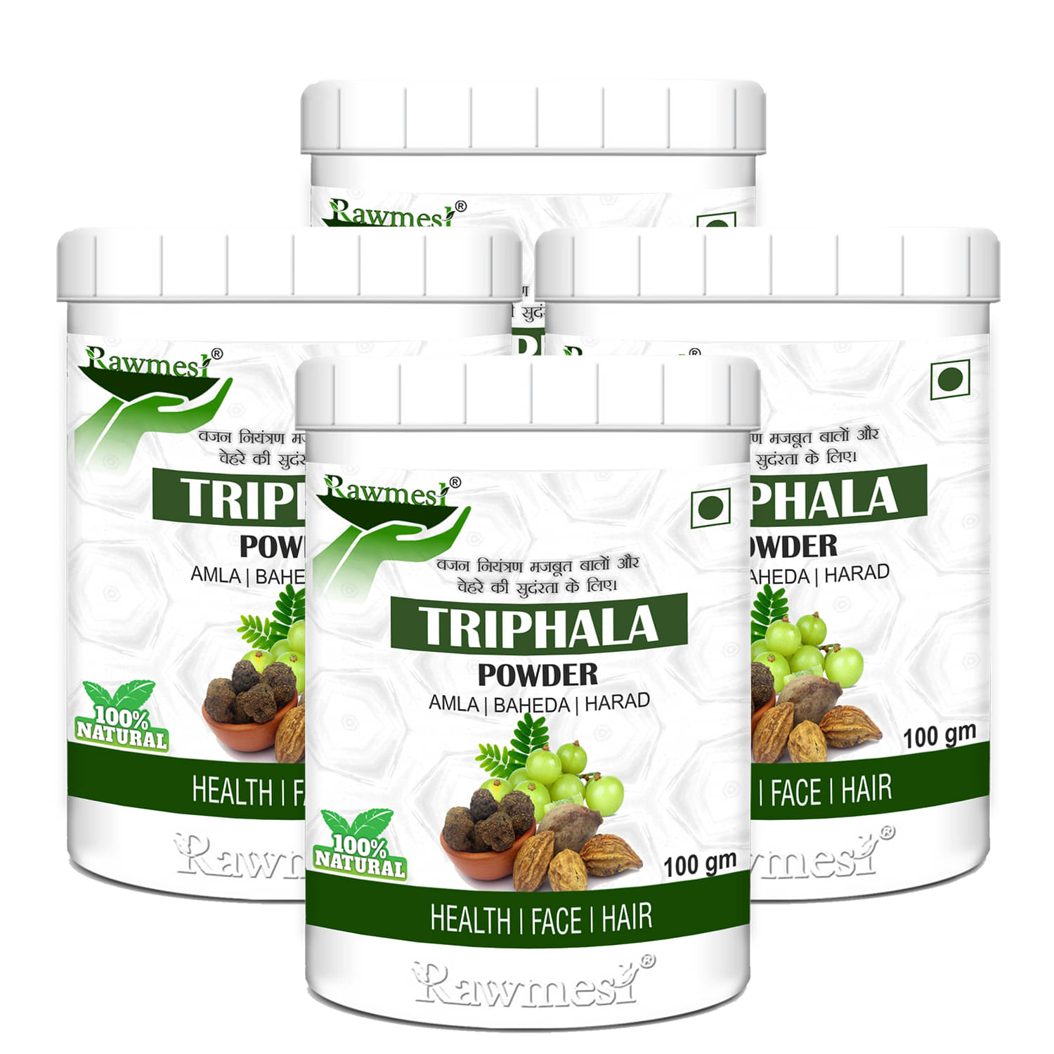     			rawmest Triphala Powder| Health| Face| Hair Scalp Treatment 400 g Pack of 4