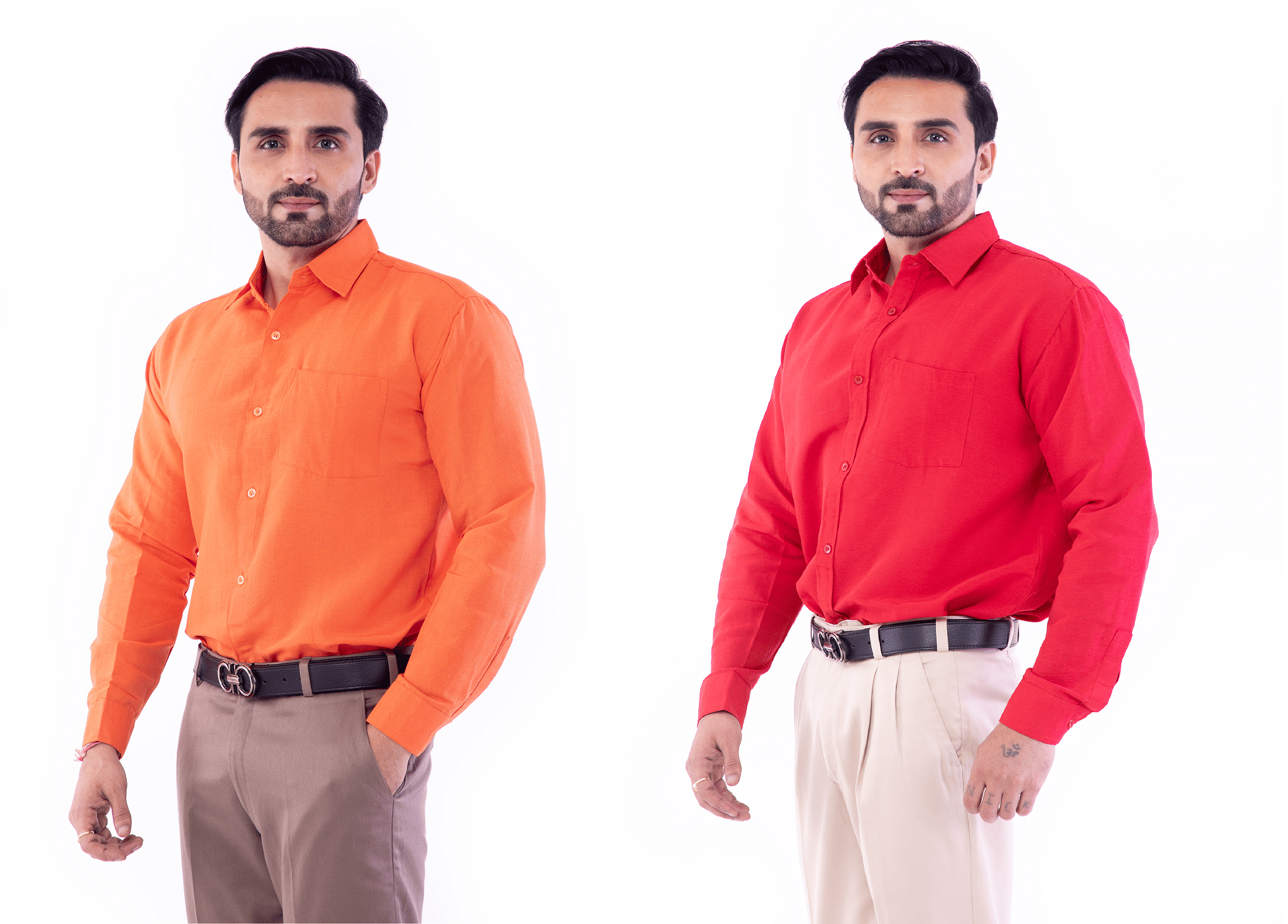 DESHBANDHU DBK 100% Cotton Regular Fit Solids Men's Casual Shirt - Multi ( Pack of 2 )