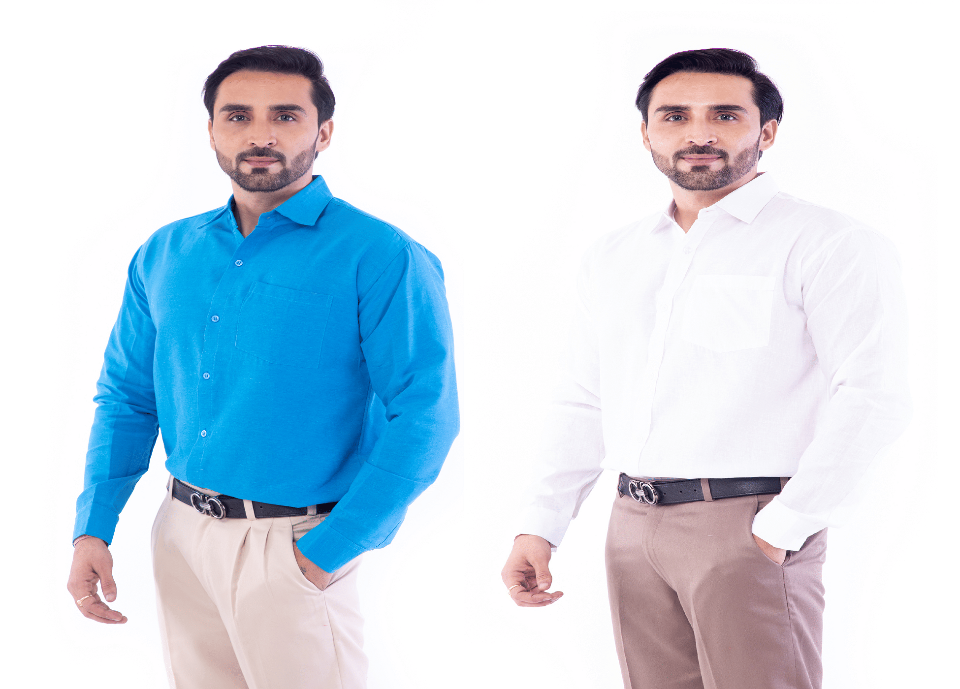 DESHBANDHU DBK 100% Cotton Regular Fit Solids Full Sleeves Men's Casual Shirt - Multi ( Pack of 2 )