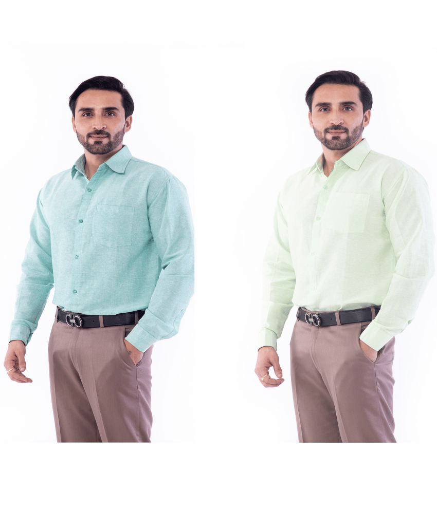 DESHBANDHU DBK 100% Cotton Regular Fit Solids Men's Casual Shirt - Multi ( Pack of 2 )