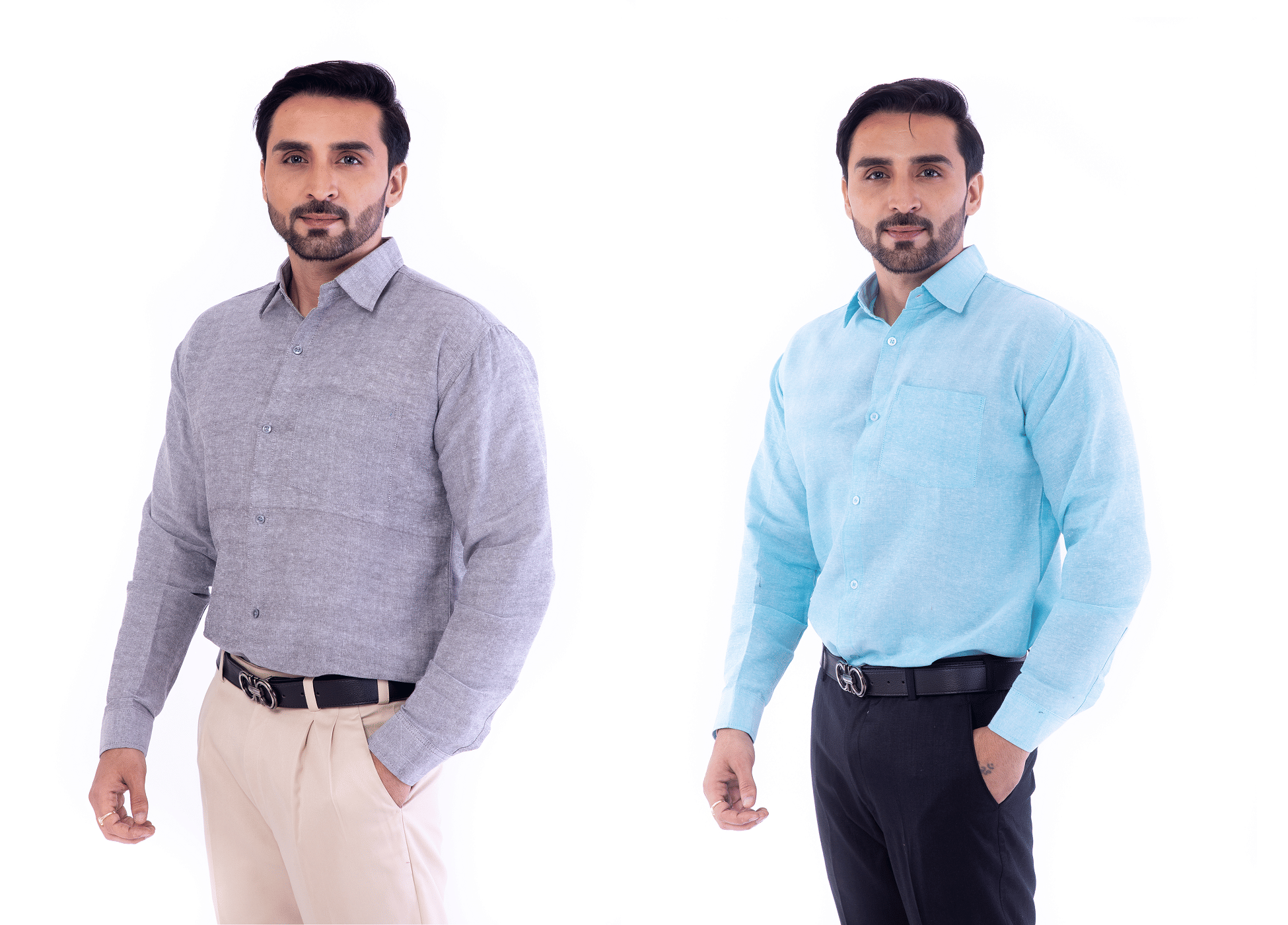DESHBANDHU DBK 100% Cotton Regular Fit Solids Full Sleeves Men's Casual Shirt - Multi ( Pack of 2 )