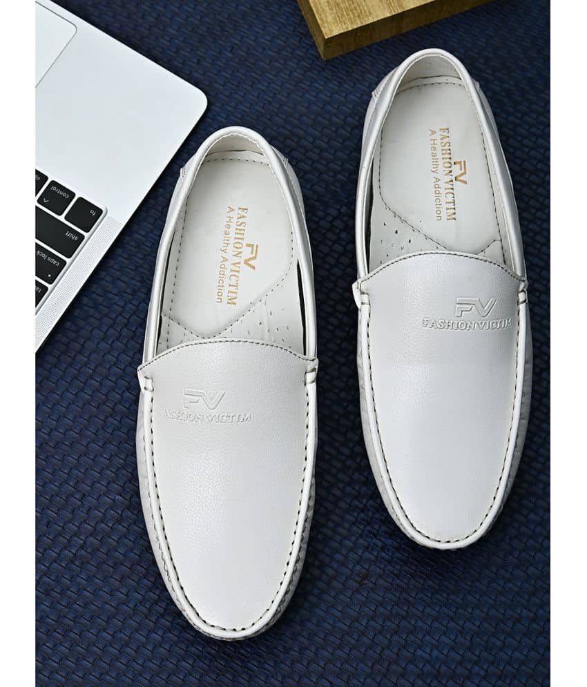 Fashion Victim White Loafers - Formal Shoes | Buy online on ZillyBuy