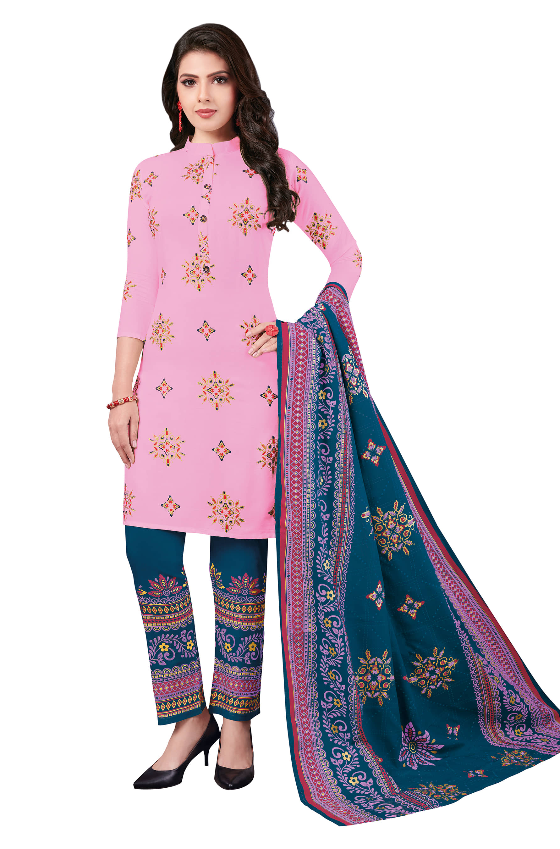 SIMMU Rayon Kurti With Pants - Stitched Suit Single