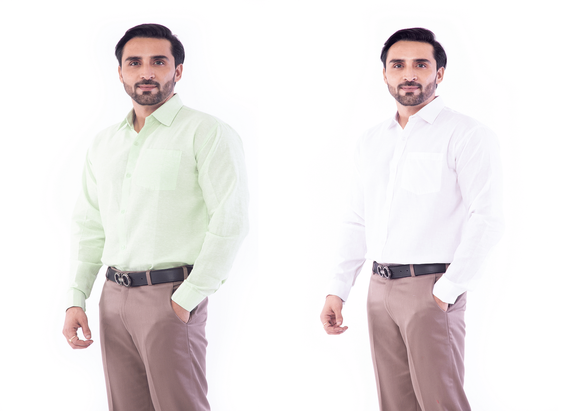 DESHBANDHU DBK 100% Cotton Regular Fit Solids Full Sleeves Men's Casual Shirt - Multi ( Pack of 2 )
