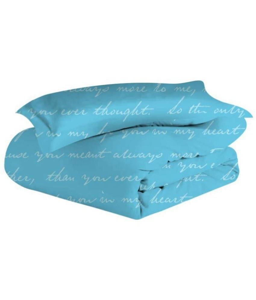     			DIVINE CASA Single Polyester Blue Abstract Duvet Cover