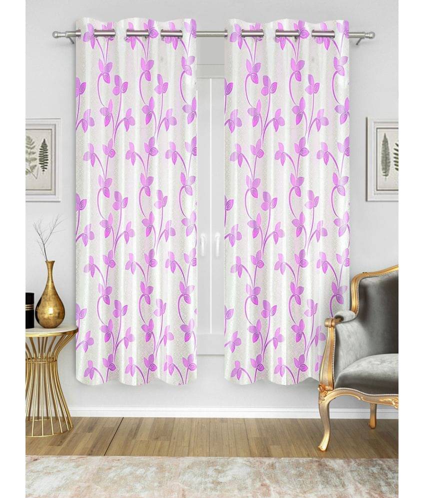 Home Candy Set of 2 Door Semi-Transparent Eyelet Polyester Purple Curtains ( 213 x 120 cm ) Home Candy Set of 2 Door Semi-Transparent Eyelet Polyester Purple Curtains ( 213 x 120 cm )