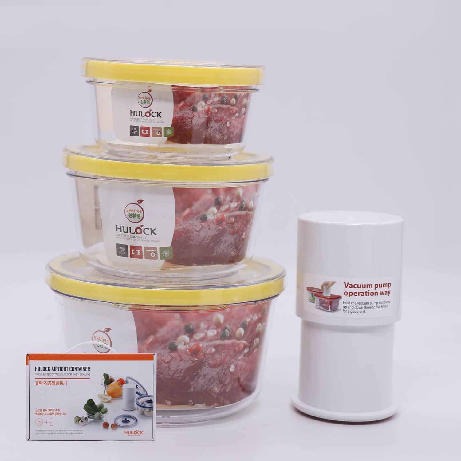     			Hulock Plastic Food Container Set of 3 1000 mL