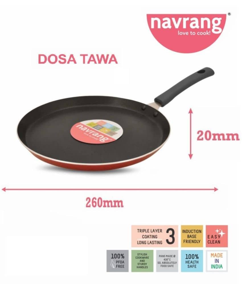 Navrang ALUMINIUM WITH NONSTICK COATING Tawa 2.5 - Cookware | Buy online on ZillyBuy