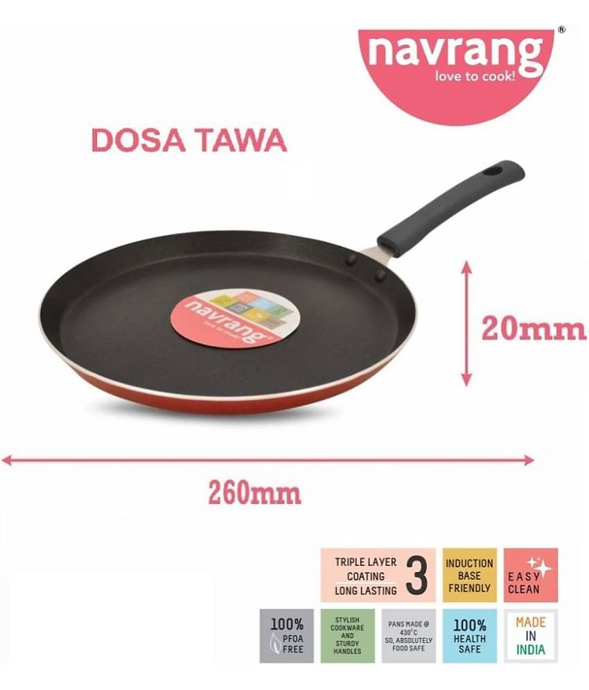 Navrang ALUMINIUM WITH NONSTICK COATING Tawa 2.5