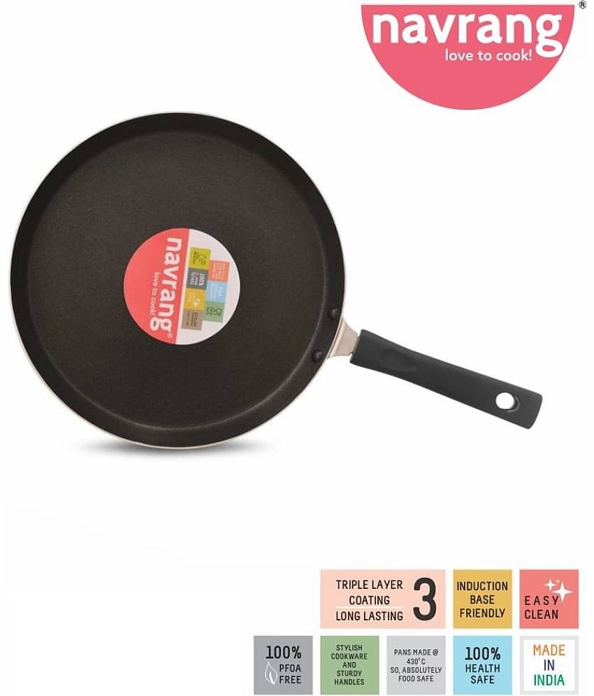 Navrang ALUMINIUM WITH NONSTICK COATING Tawa 2.5