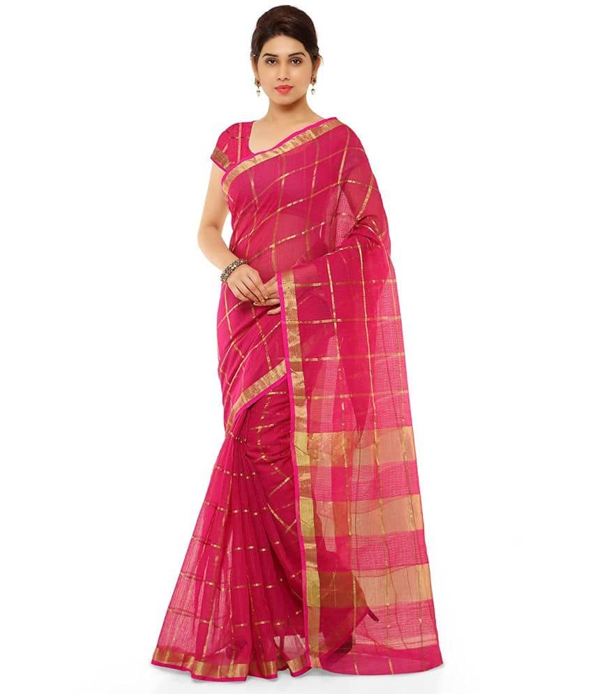 Sidhidata Cotton Silk Saree With Unstitched Blouse Piece ( Multicolour )