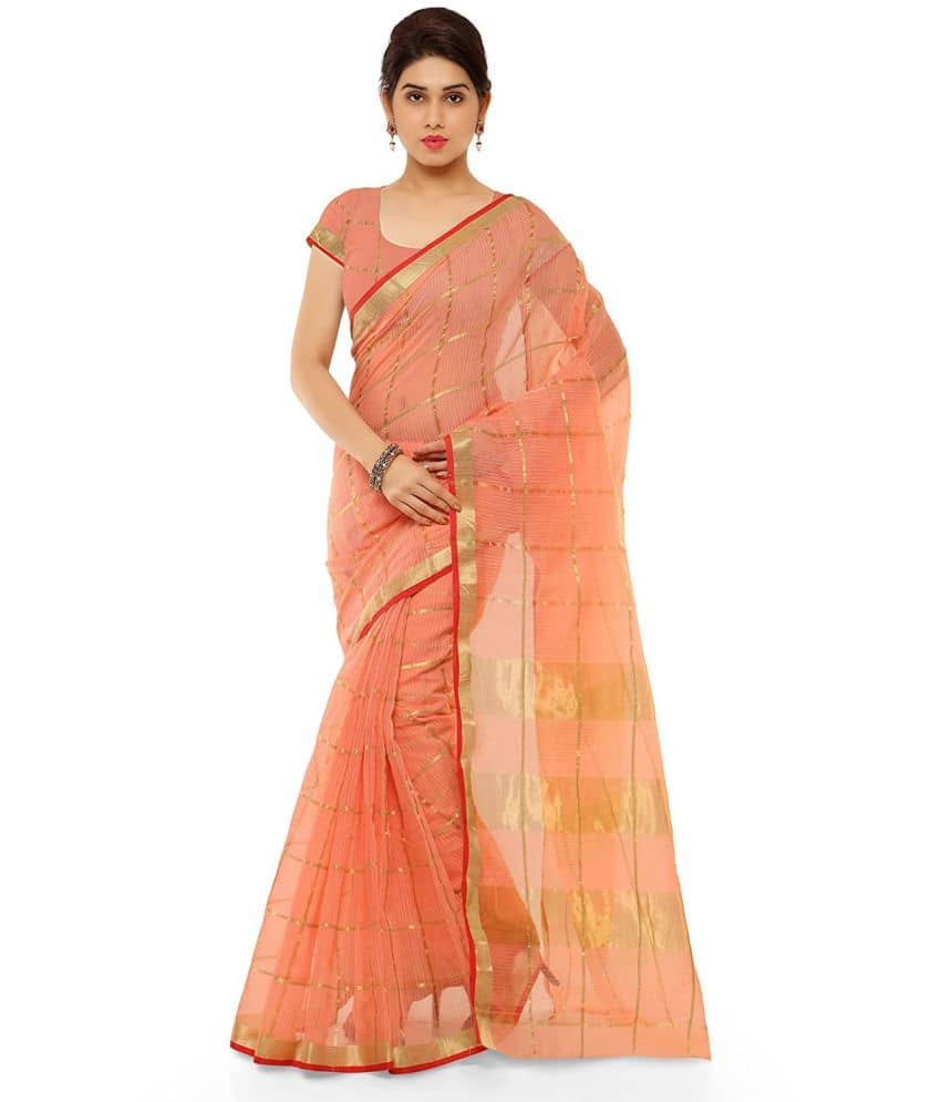 Sidhidata Cotton Silk Saree With Unstitched Blouse Piece ( Yellow ) - Sarees | Buy online on ZillyBuy