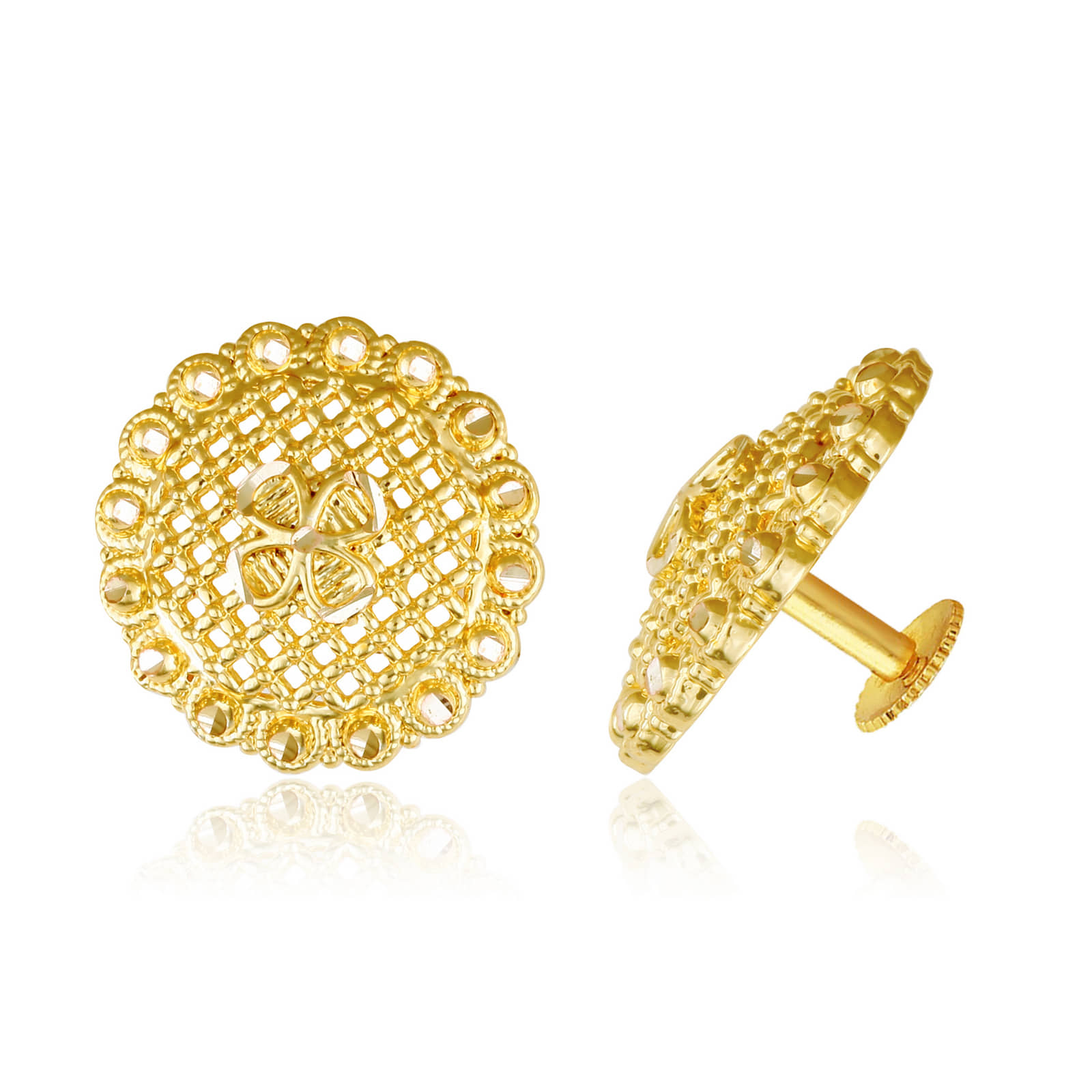 Vighnaharta Allure Beautiful Earrings Diva Fusion Gold Plated Screw back stud earring for Women and Girls [VFJ1491ERG] - Earrings | Buy online on ZillyBuy