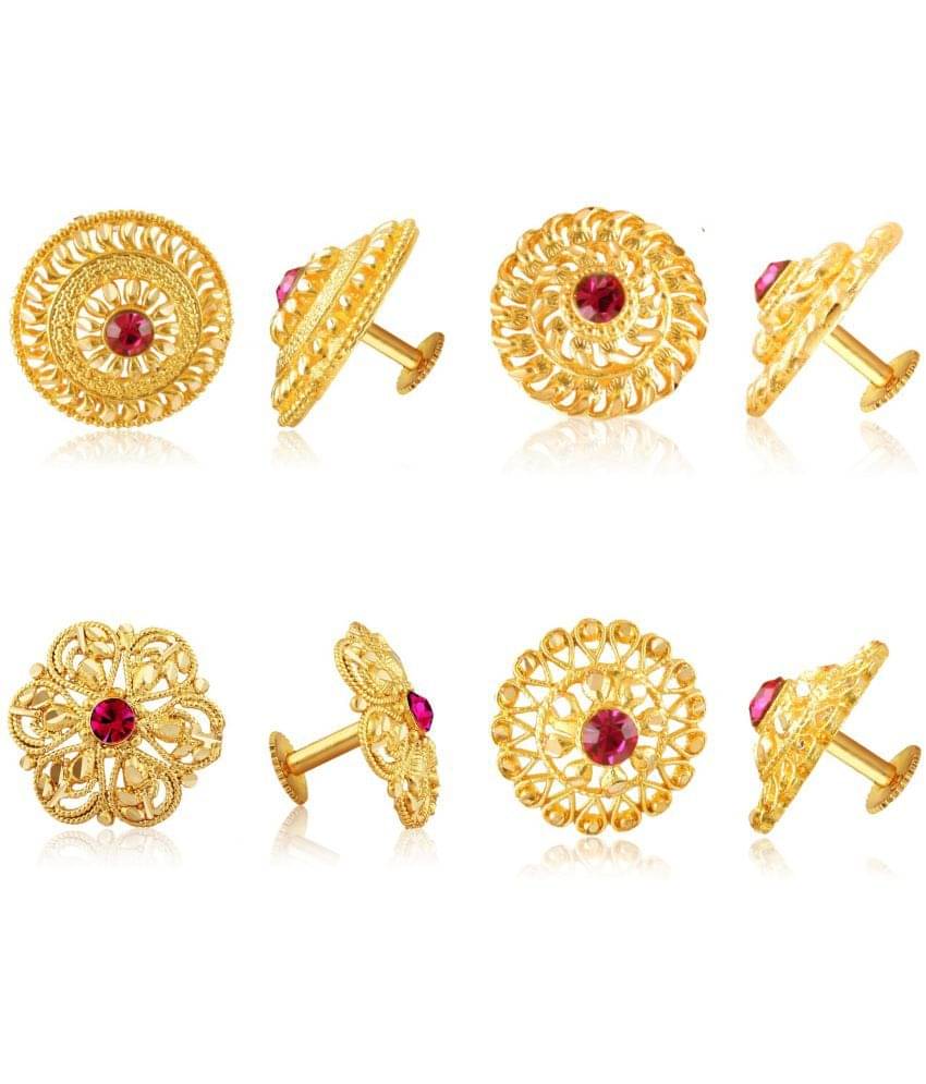 Vighnaharta Everyday wear Gold plated CZ Pink Stone alloy Stud, Earring, Stud Earring for Women and Girls ( Pack of - 4 pair Earring) - VFJ1096-1398-1396-1400ERG Vighnaharta Everyday wear Gold plated CZ Pink Stone alloy Stud, Earring, Stud Earring for Women and Girls ( Pack of - 4 pair Earring) - VFJ1096-1398-1396-1400ERG