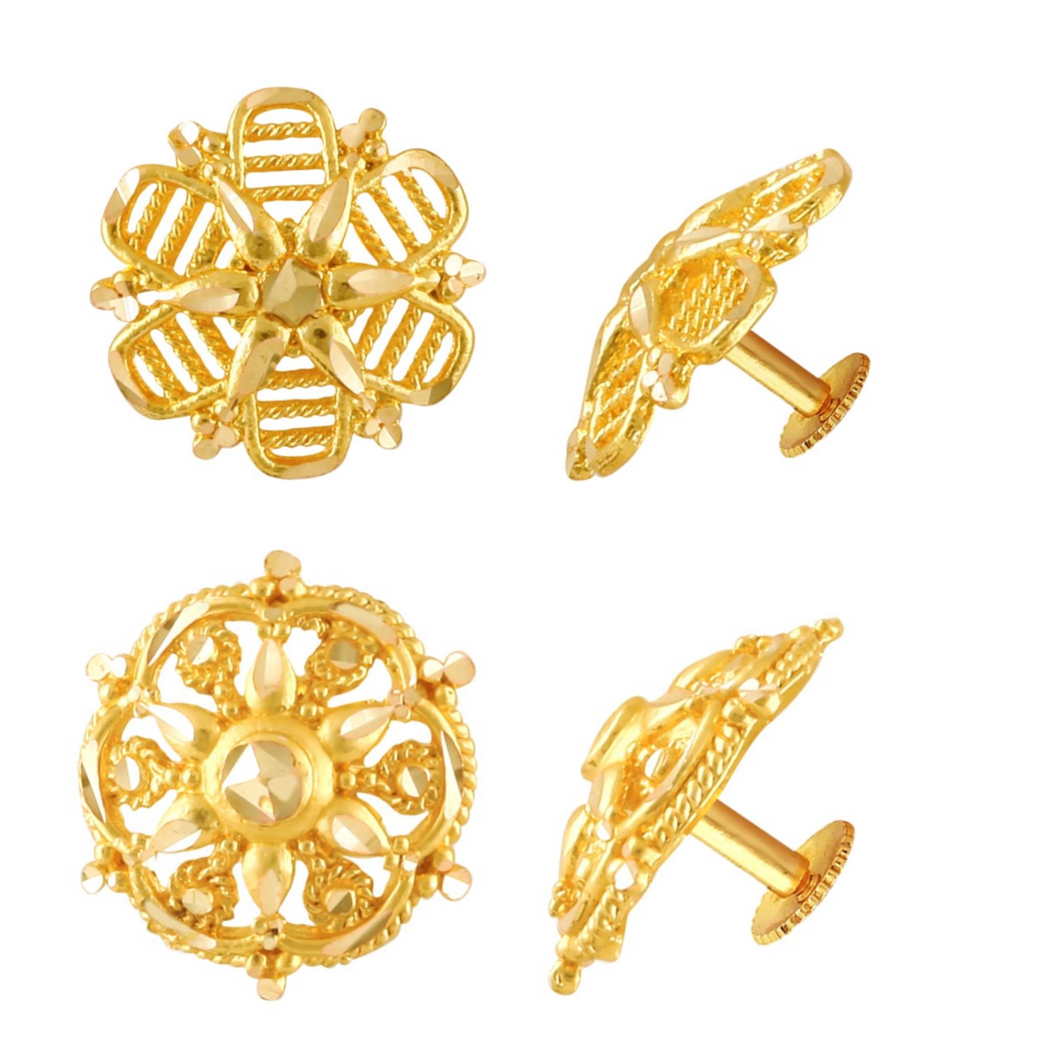 Vighnaharta Everyday wear Gold plated alloy Earring, Stud, Stud Earring for Women and Girls ( Pack of - 2 pair Earring) - VFJ1431-1432ERG Vighnaharta Everyday wear Gold plated alloy Earring, Stud, Stud Earring for Women and Girls ( Pack of - 2 pair Earring) - VFJ1431-1432ERG