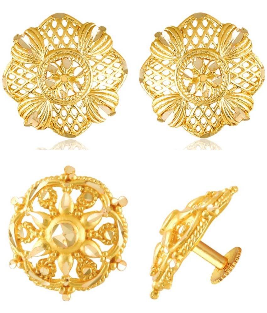 Vighnaharta Everyday wear Gold plated alloy Earring, Stud, Stud Earring for Women and Girls ( Pack of - 2 pair Earring) - VFJ1432-1463ERG Vighnaharta Everyday wear Gold plated alloy Earring, Stud, Stud Earring for Women and Girls ( Pack of - 2 pair Earring) - VFJ1432-1463ERG