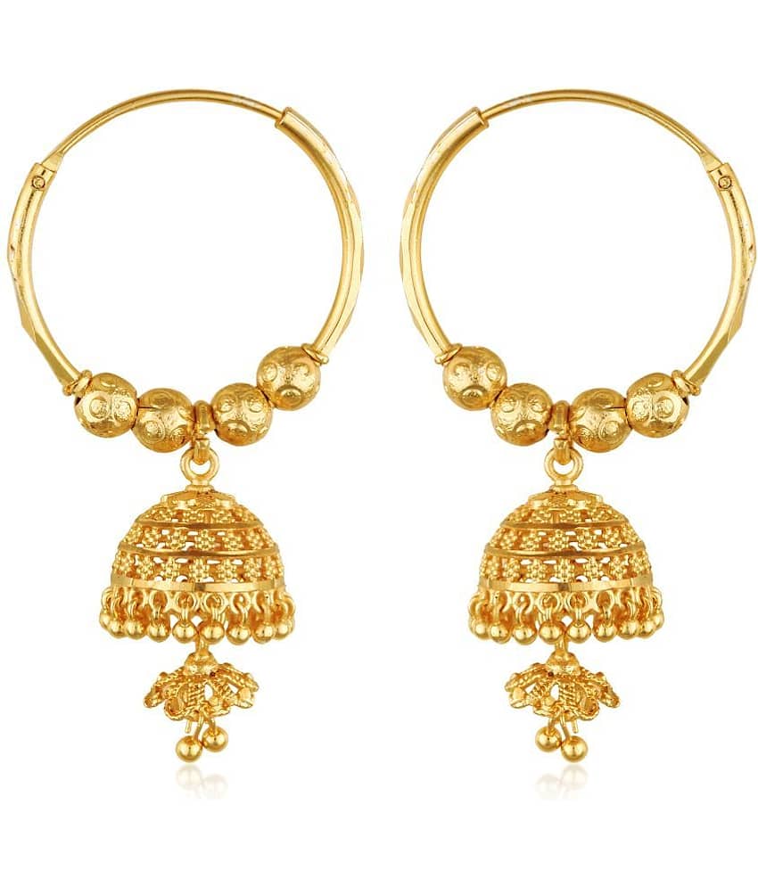 Vighnaharta South Screw back alloy Gold plated Jhumki, Jhumka, Jhumkas, Jhumki Earring for Women and Girls VFJ1495ERG - Earrings | Buy online on ZillyBuy