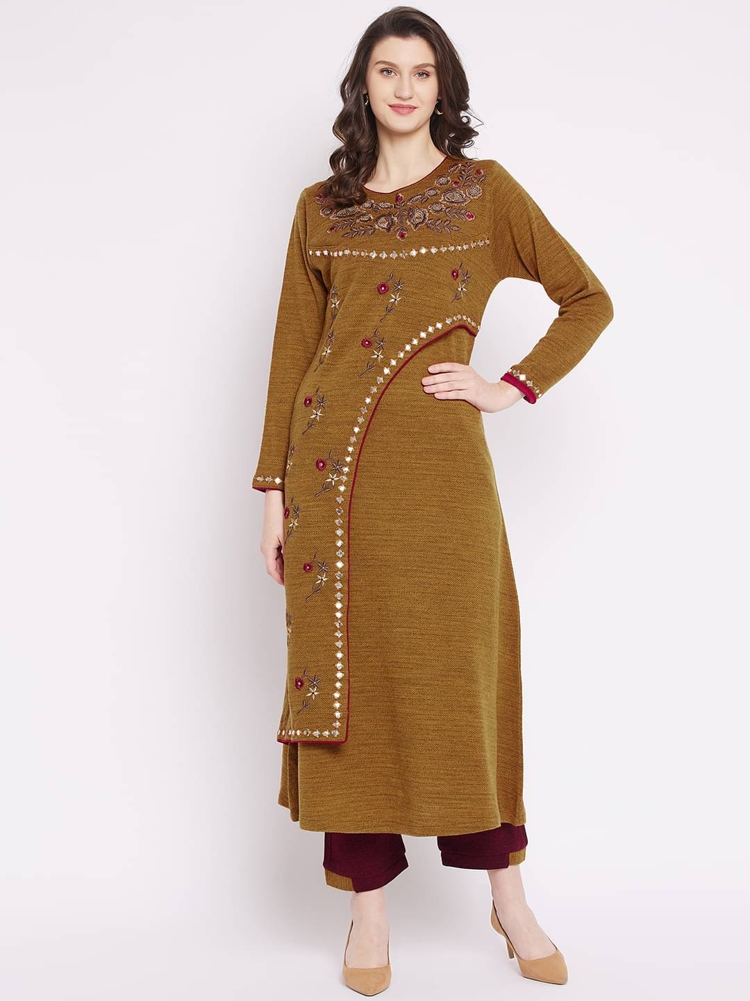 zigo Woollen Kurti With Palazzo - Stitched Suit     			zigo Woollen Kurti With Palazzo - Stitched Suit