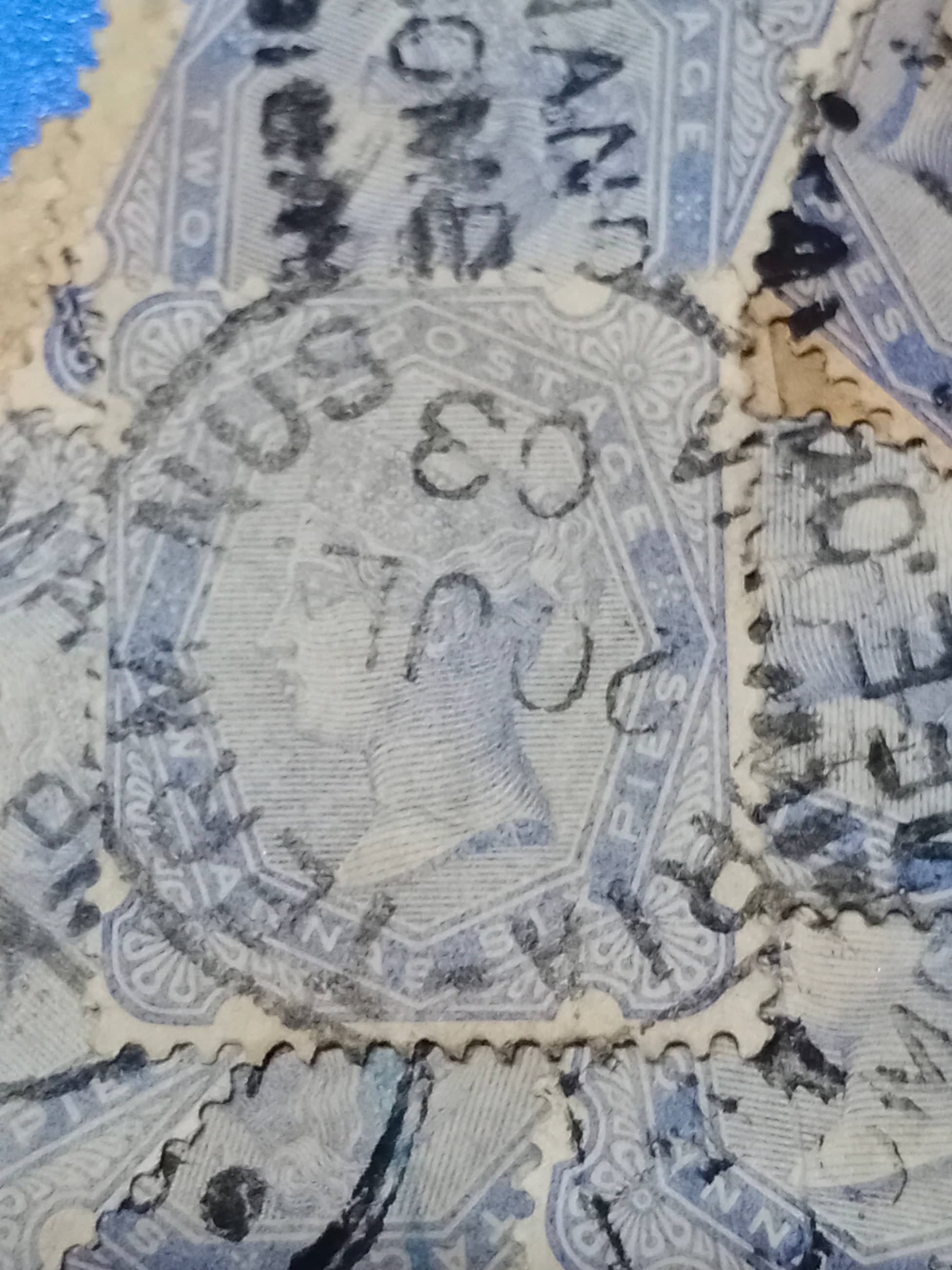     			10 Postage Stamps Lot - British India - Queen Victoria ( QV ) - 2As6Ps - 1882