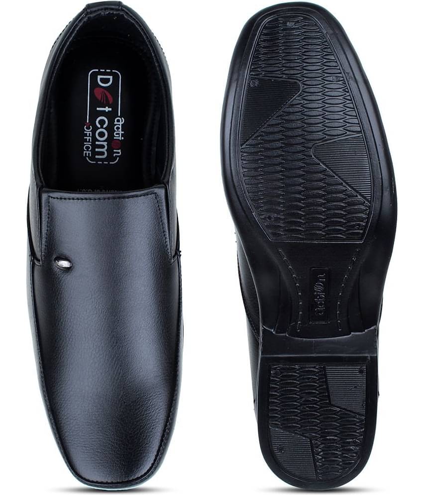 Action - Black Men's Slip On Formal Shoes