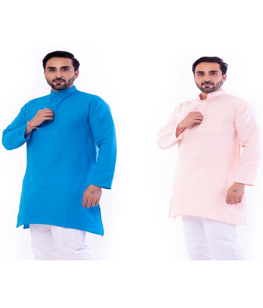 DESHBANDHU DBK Multi Cotton Kurta Pack of 2 - Kurtas & Kurta Sets | Buy online on ZillyBuy