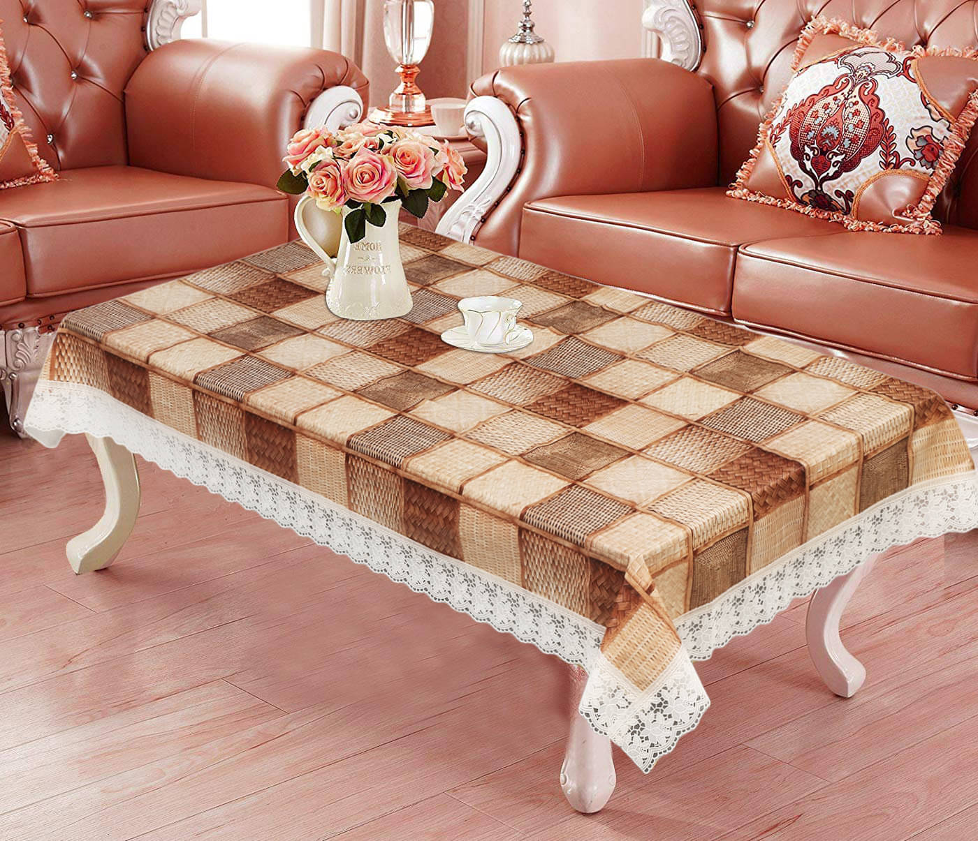     			Multicolor PVC Table Cover (Pack of 1)