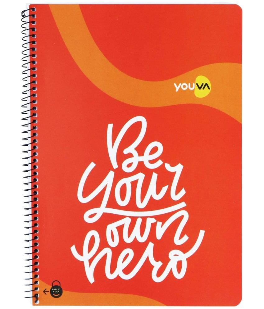     			Navneet Youva | Spiral Long Notebook | A4 Size 21 cm x 29.7 cm | Unruled | 172 Pages| Pack of 3