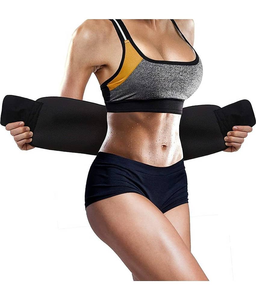 Slim Belt for Men and Women || Sweat Belt Body Shaper - Free Size (Black Color) 1 Pcs - Sports and Fitness Equipment | Buy online on ZillyBuy