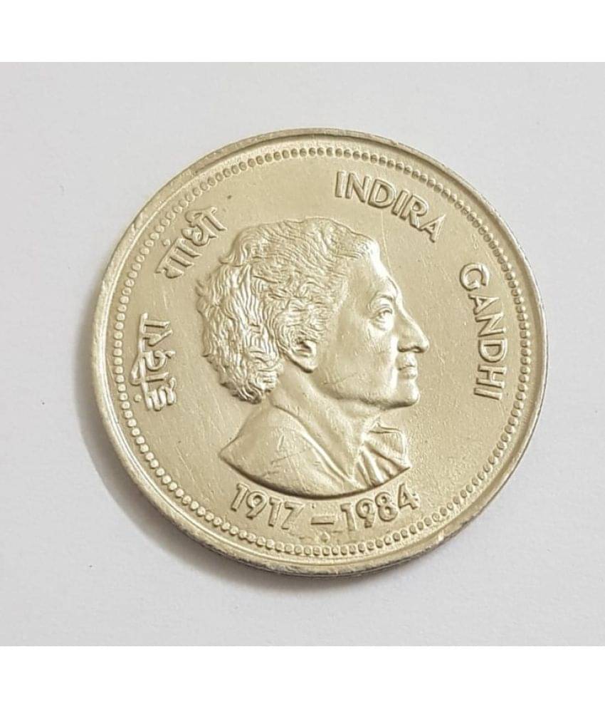     			EForest - Rare 5 R s Indira Gandhi UNC Coin 1 Numismatic Coins
