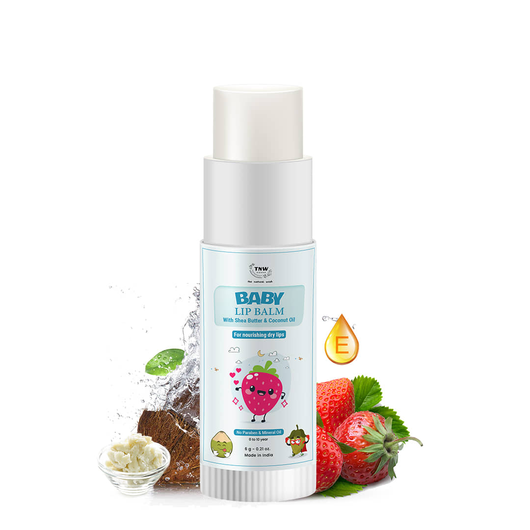 TNW - The Natural Wash Nourishing Baby Lip Balm For Kids With Shea Butter & Coconut Oil , 6G