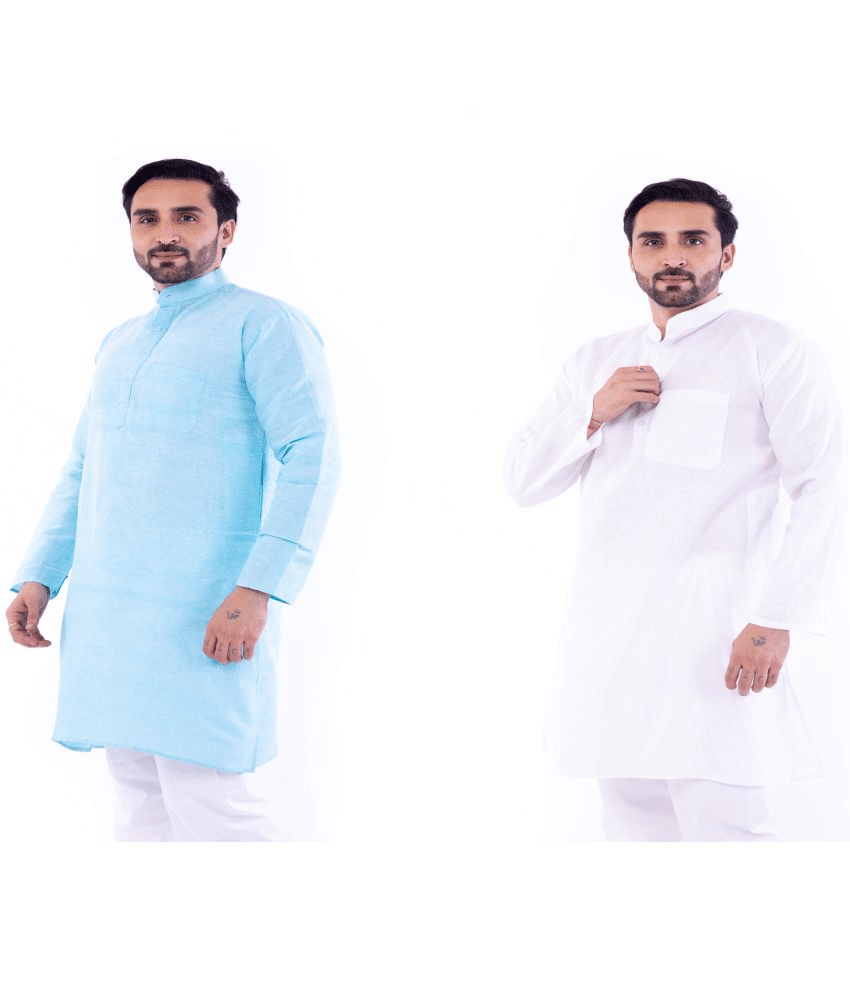DESHBANDHU DBK Multi Cotton Kurta Pack of 2 - Kurtas & Kurta Sets | Buy online on ZillyBuy