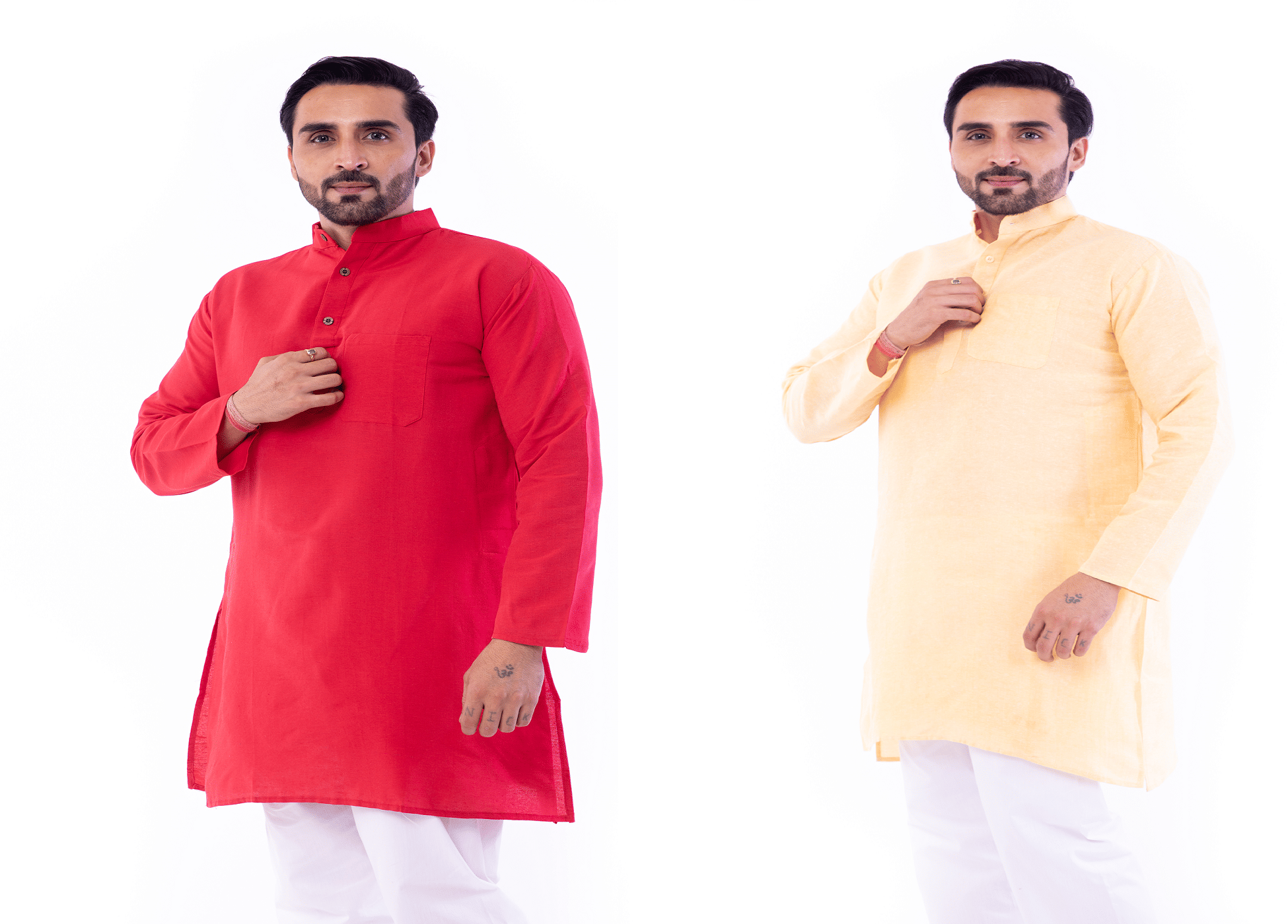     			DESHBANDHU DBK - Multicolor Cotton Men's Regular Kurta ( Pack of 2 )