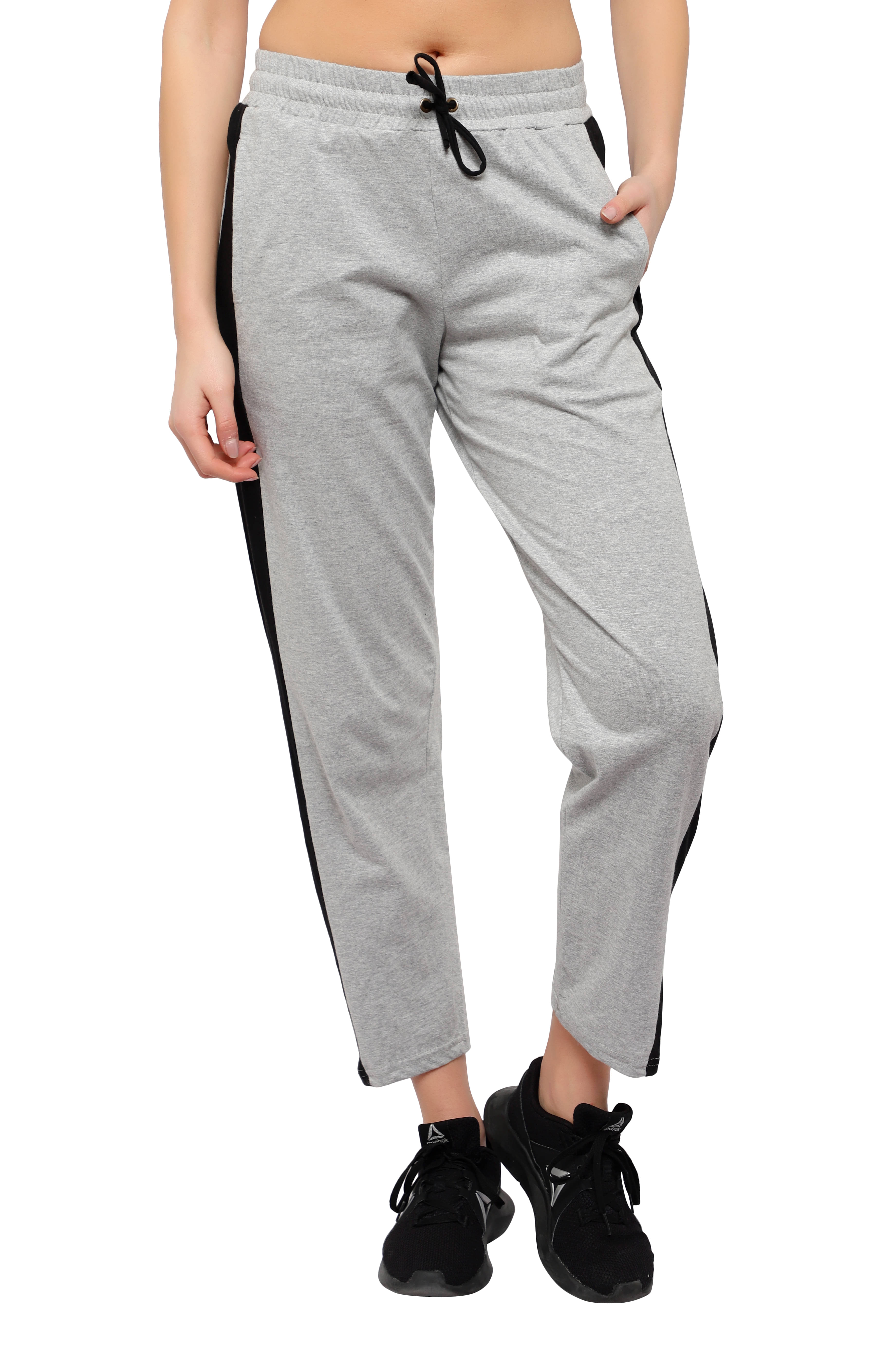     			Diaz Black,Grey Cotton Trackpants - Single