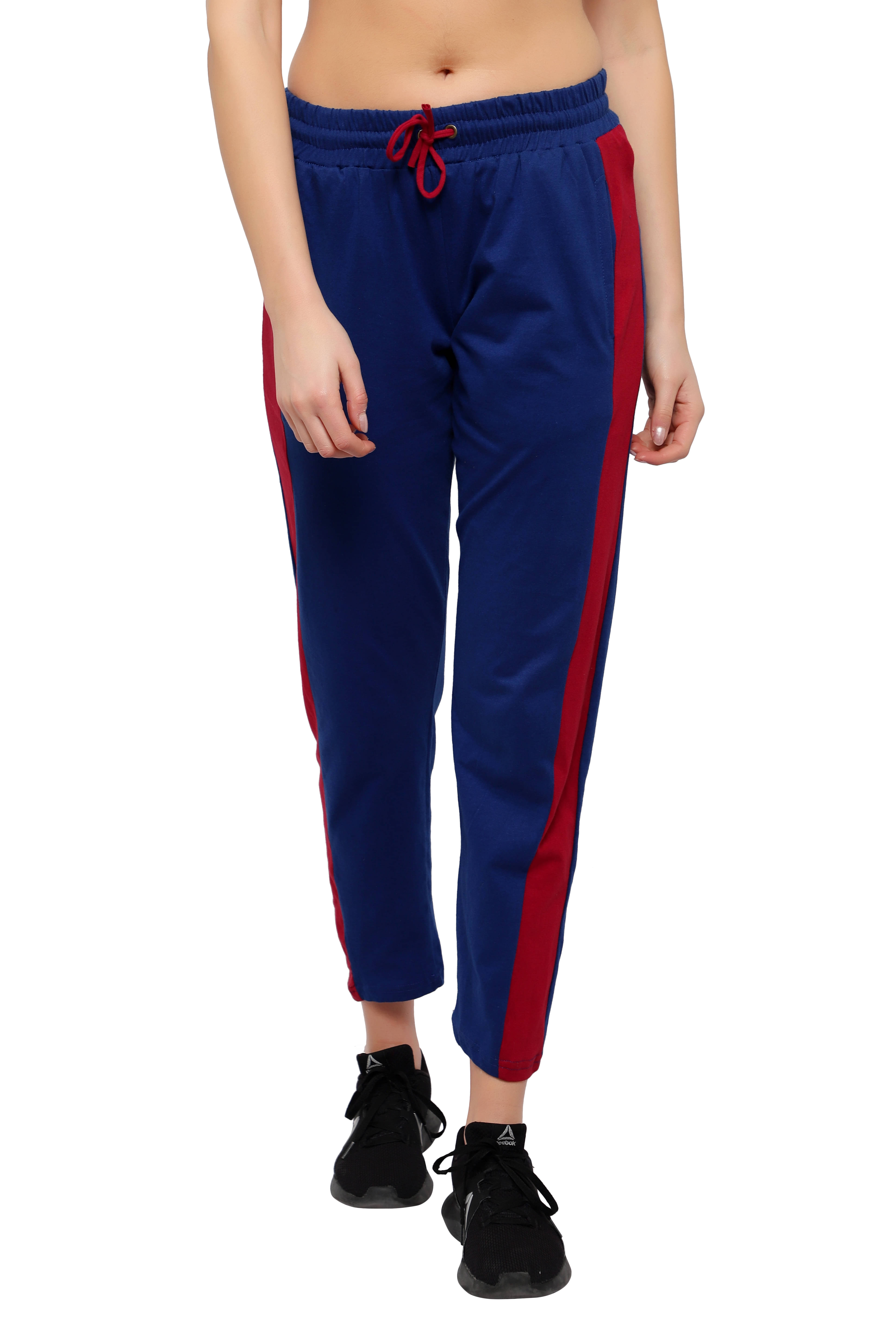     			Diaz Blue,Maroon Cotton Trackpants - Single