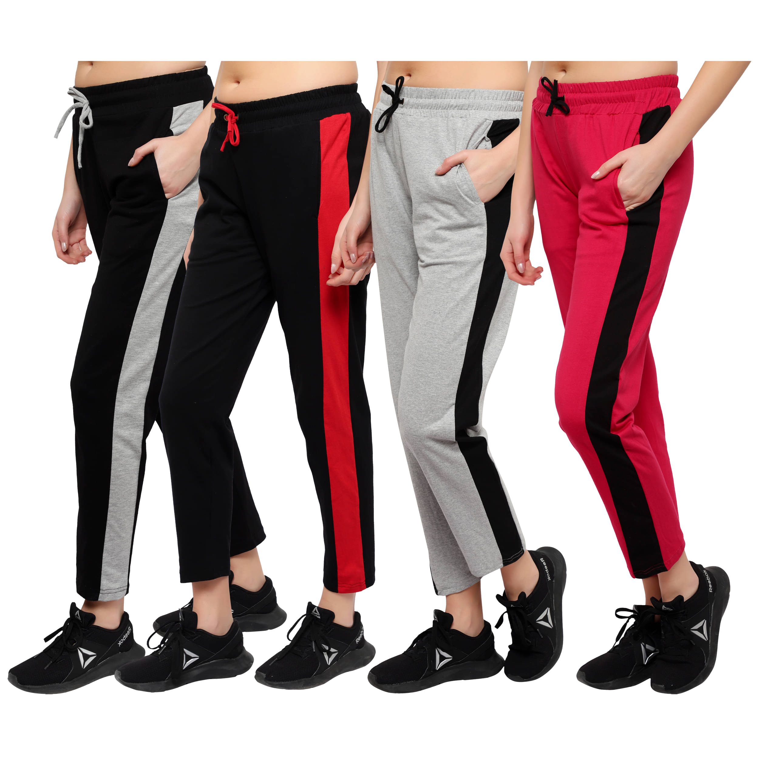     			Diaz Multi Color Cotton Trackpants - Pack of 4