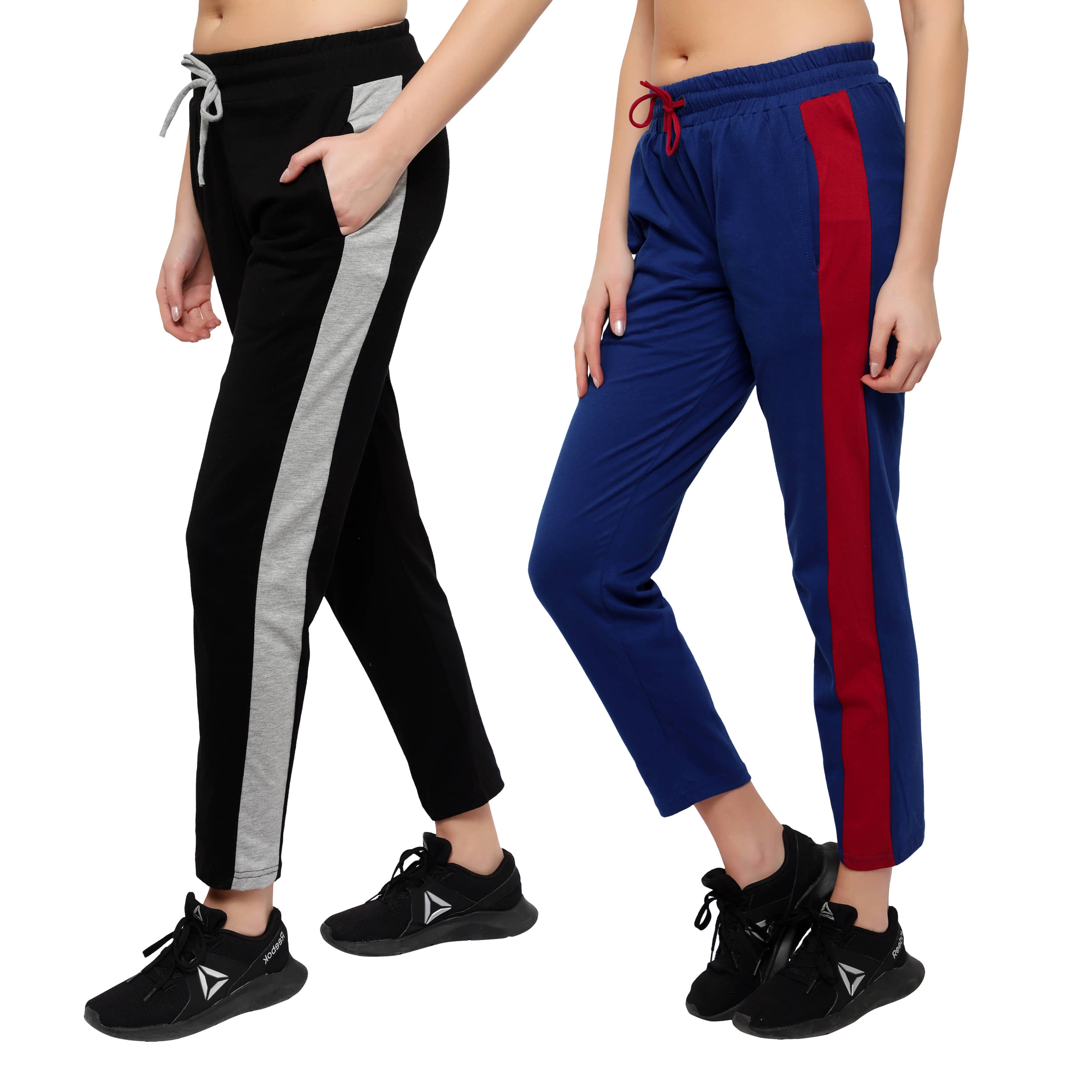     			Diaz Multi Color Cotton Trackpants - Pack of 2