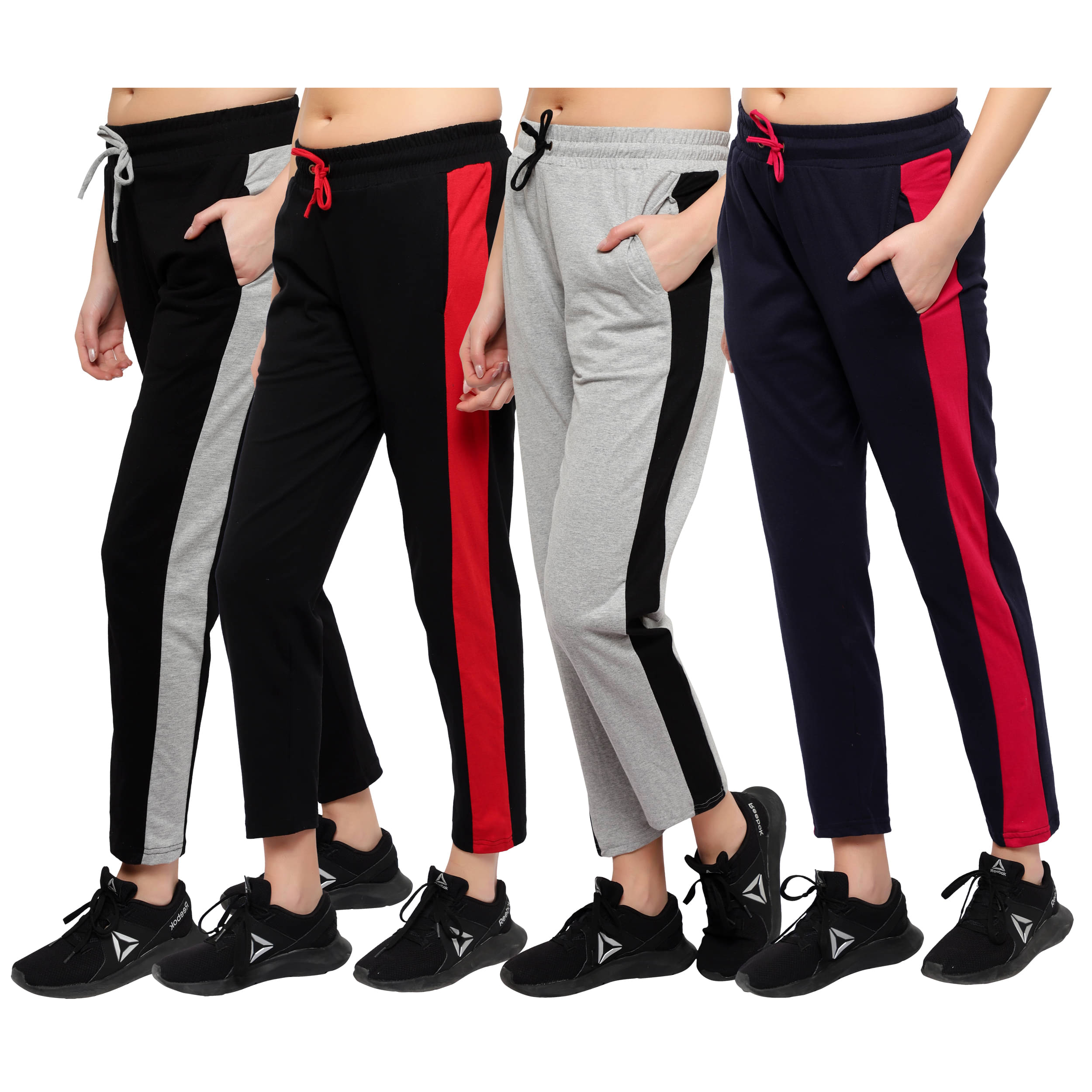     			Diaz Multi Color Cotton Trackpants - Pack of 4
