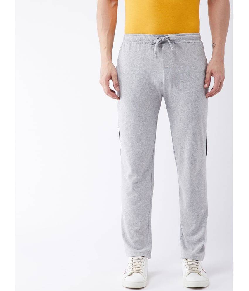     			Gritstones Grey Cotton Blend Striper Trackpants Single