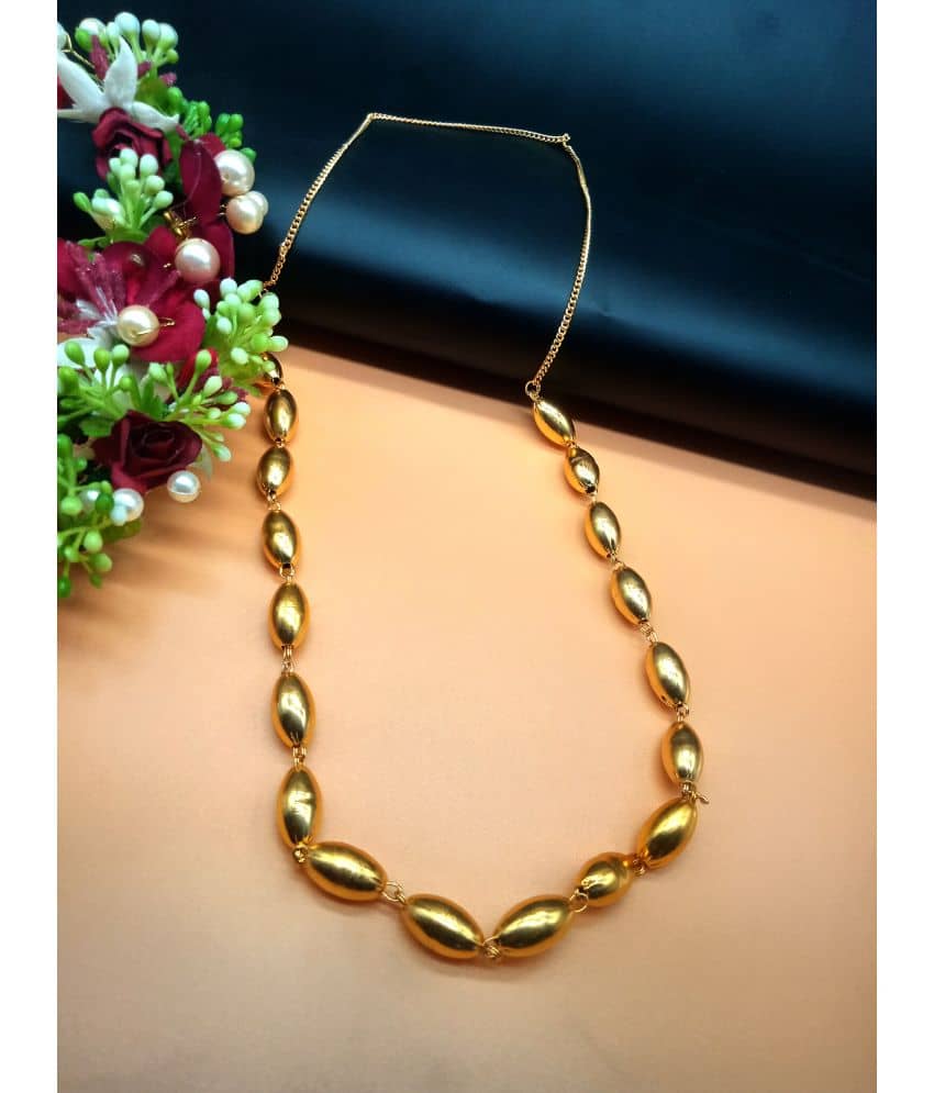 KRIMO Brass Golden Designer Necklace Princess