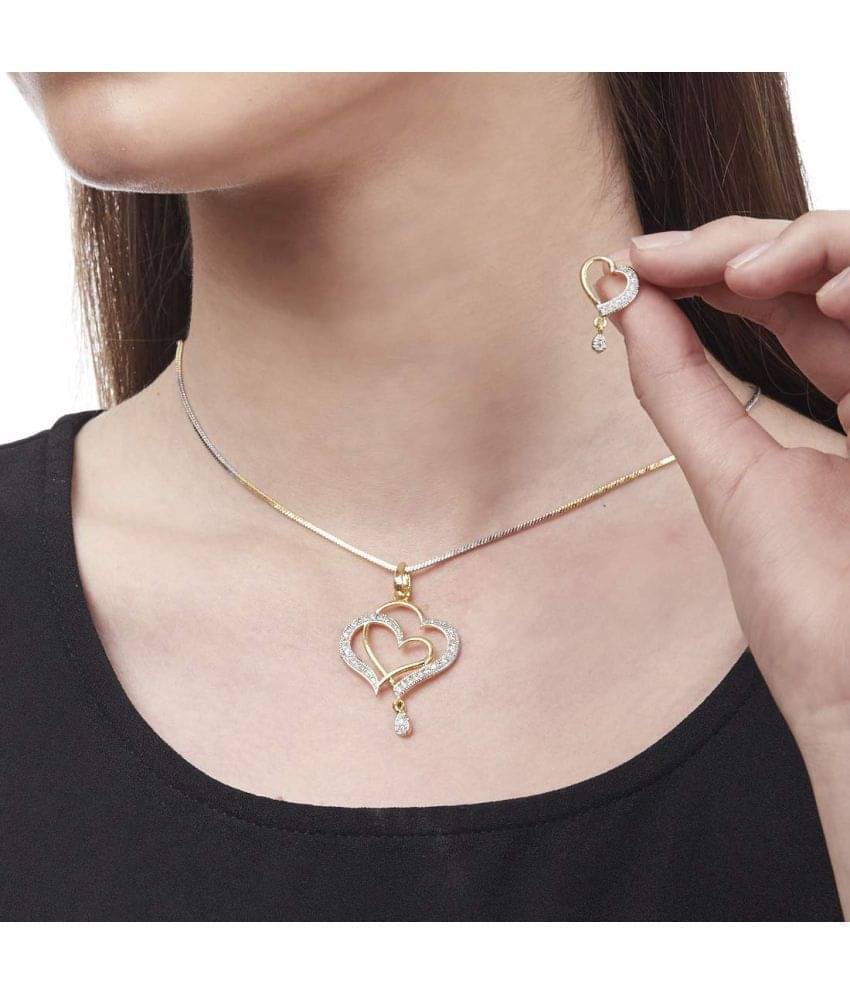 PUJVI - Silver Pendant set ( Pack of 2 ) PUJVI - Silver Pendant set ( Pack of 2 )