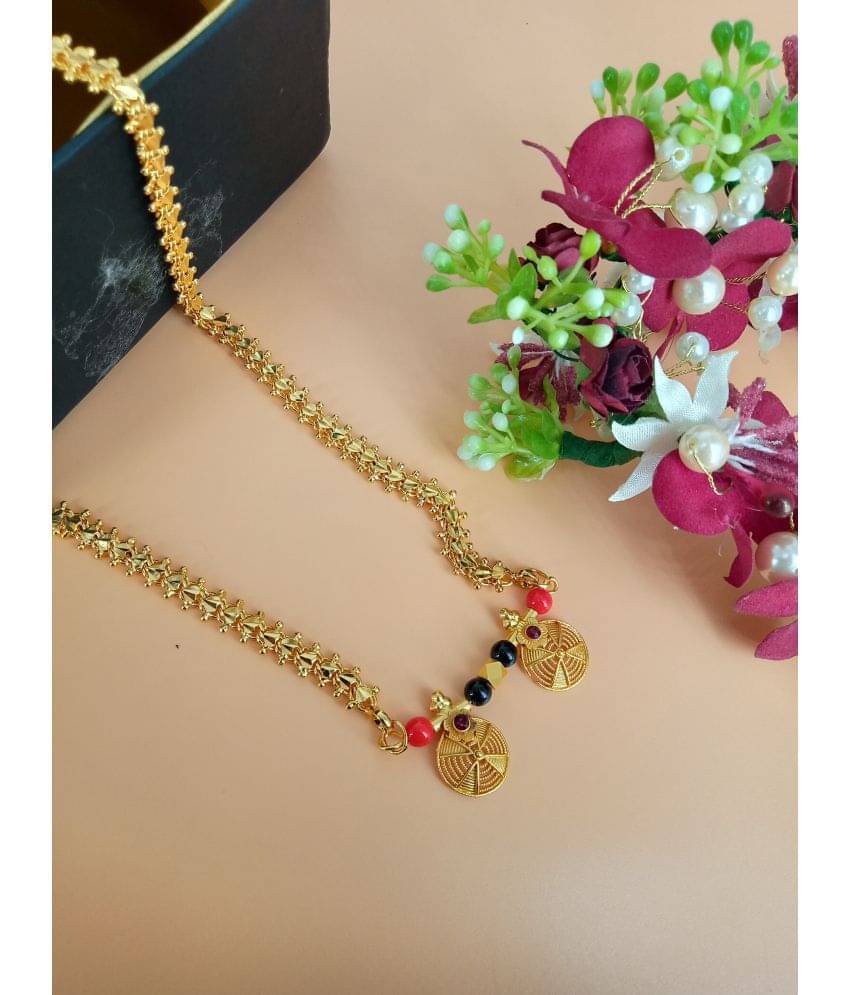 SHANKH-KRIVA Golden Mangalsutra ( Pack of 1 ) SHANKH-KRIVA Golden Mangalsutra ( Pack of 1 )