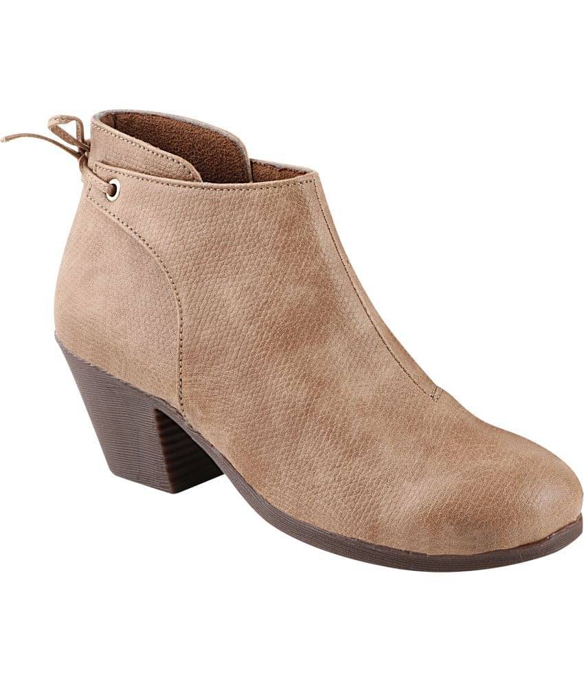     			Shoetopia Beige Knee Length Casual Boots