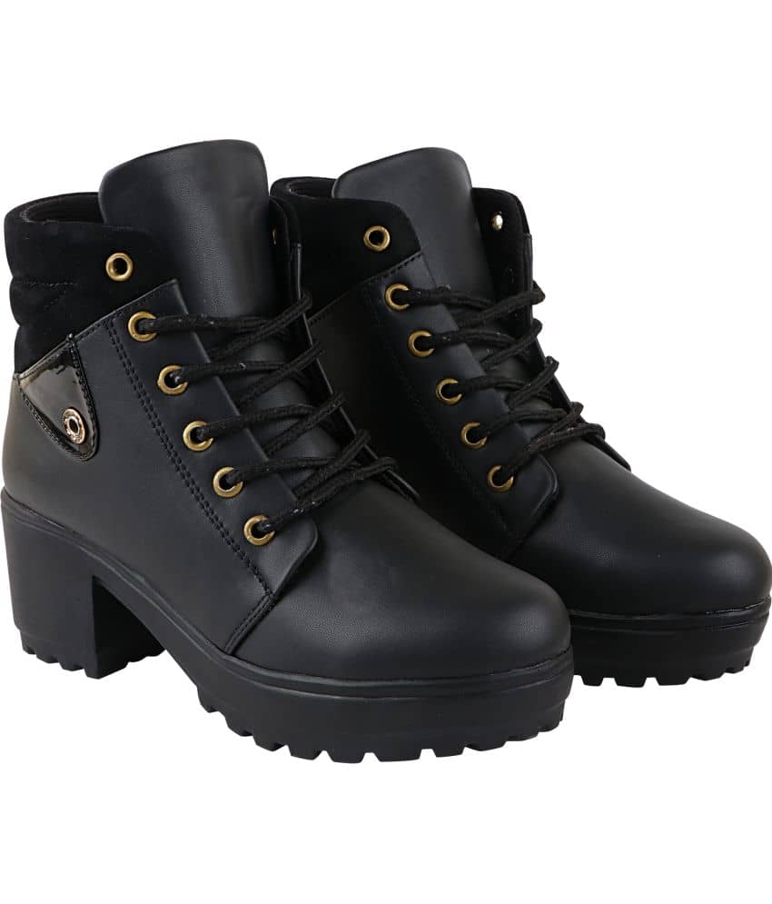 Shoetopia Black Knee Length Casual Boots