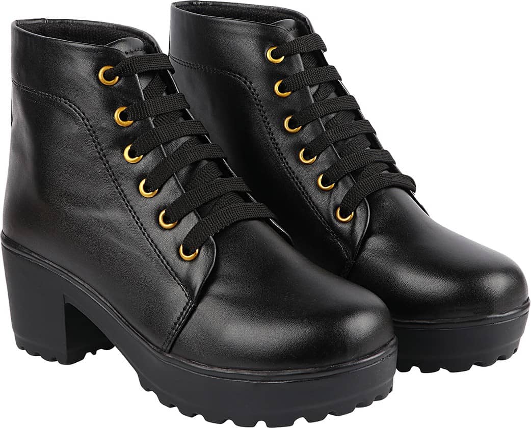 Shoetopia Black Knee Length Casual Boots