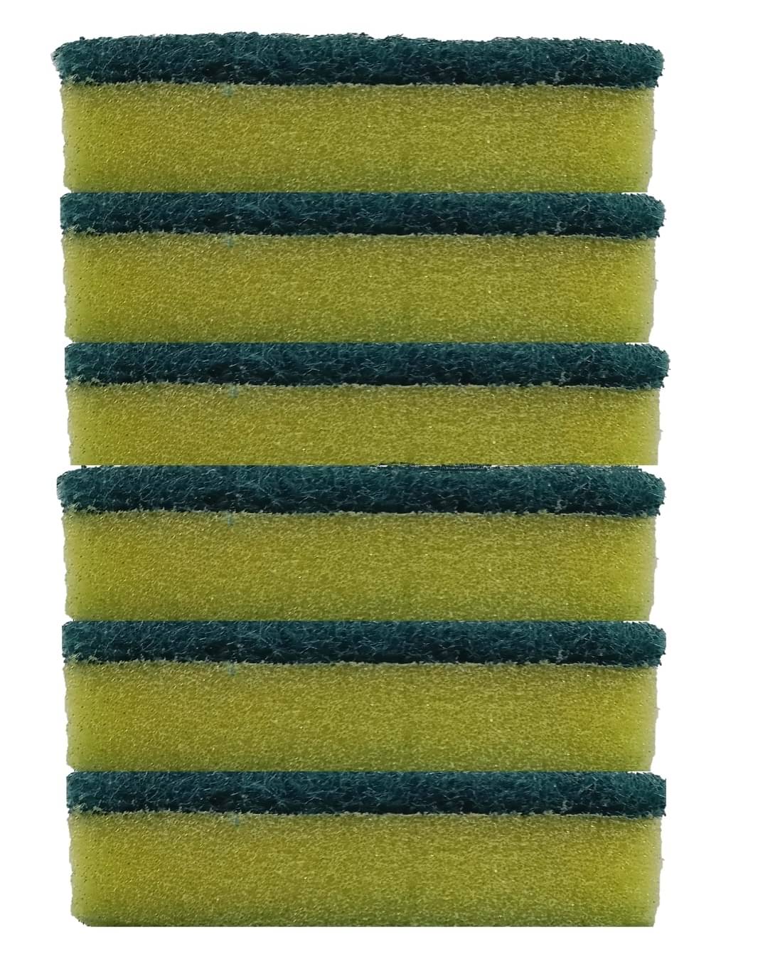     			Cleaning Scrub pack of 6 and Sponges for Kitchen, Dishes, Bathroom, Car Wash, One Scouring Scrubbing One Absorbent Side, Abrasive Scrubber Sponge Dish Pads, Heavy Duty
