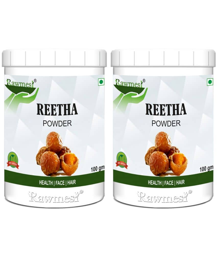 rawmest Reetha Fruit Powder for Hair Scalp Treatment 200 g Pack of 2