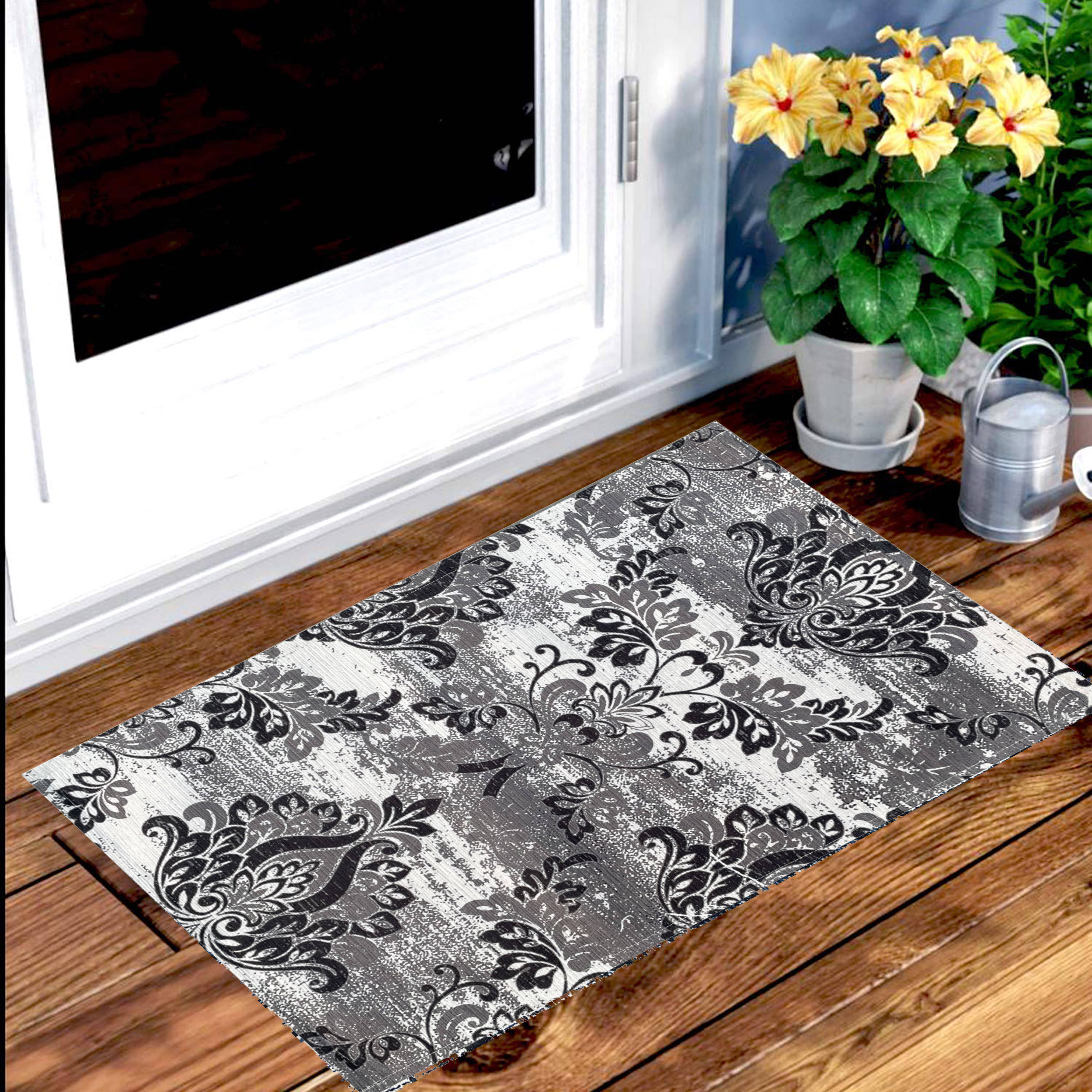 BELLA TRUE - Anti-skid Polyester Door Mat ( 60 X 40 cm ) Single - Black BELLA TRUE - Anti-skid Polyester Door Mat ( 60 X 40 cm ) Single - Black
