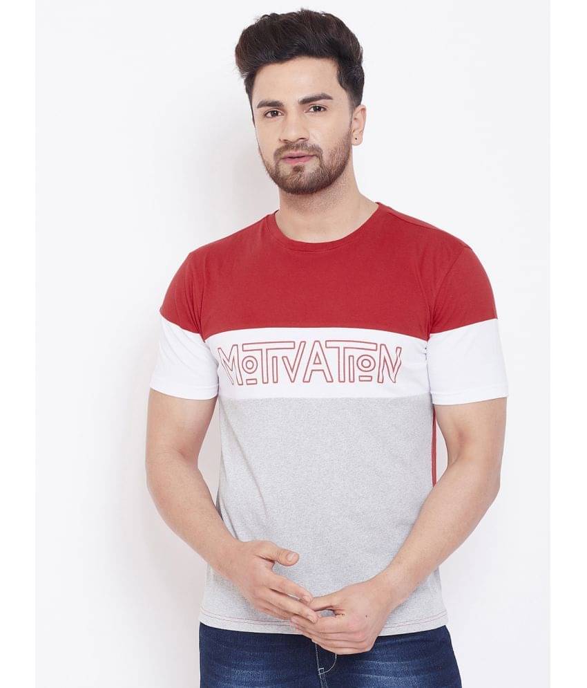    			Gritsones Red Cotton Blend Printed T-Shirt Single Pack
