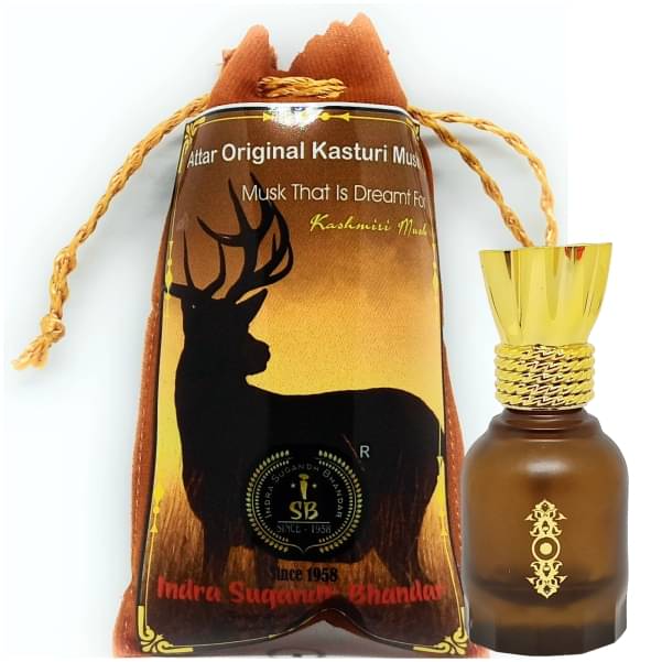 INDRA SUGANDH BHANDAR - Rare Kashmiri Kasturi Musk With Kasturi Days Attar For Men & Women 12ml Pack Of 1 INDRA SUGANDH BHANDAR - Rare Kashmiri Kasturi Musk With Kasturi Days Attar For Men & Women 12ml Pack Of 1